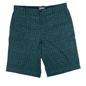 Nike Shorts Mens 34 Gray Black Check Stretch Golf Dri-Fit Tour Performance Chino